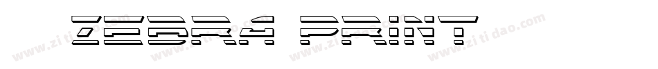 101! Zebra Print字体转换
